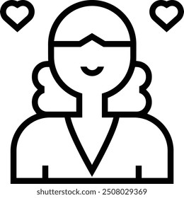 mother icon. Thin linear style design isolated on white background