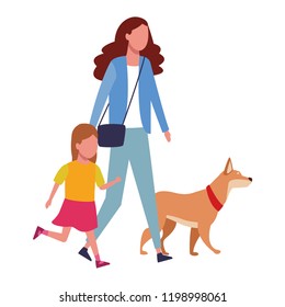 Mother with kids