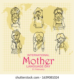 Mother Language Day, poster and banner concept