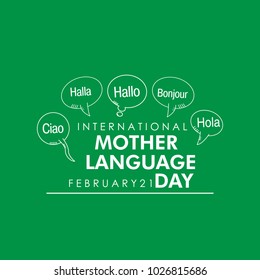 mother language day vector illustration