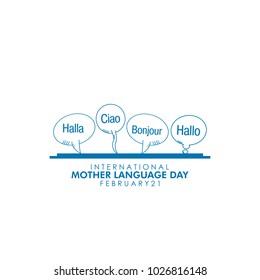 Mother Language Day Vector Illustration