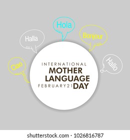 mother language day vector illustration