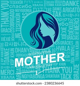 Mother Language Day vector illustration