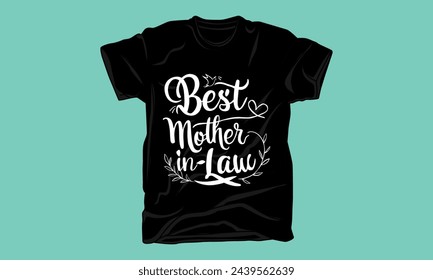 mother in law father in law typography tshirt design