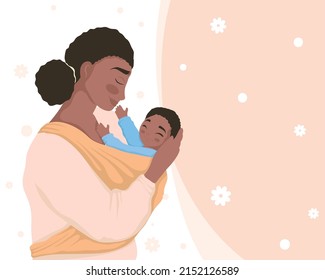 Mother Lifting Baby Characters Card