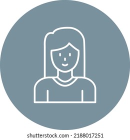 Mother line circle icon vector image. Can also be used for web apps, mobile apps and print media.