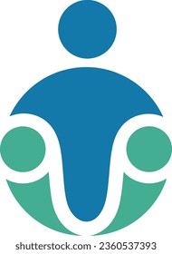 The mother logo protects the child. Form a circle. This iconic logo is perfect for insurance companies, and humanitarian and health organizations.