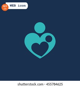  Mother love icon Vector.