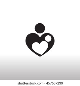  Mother love icon Vector.