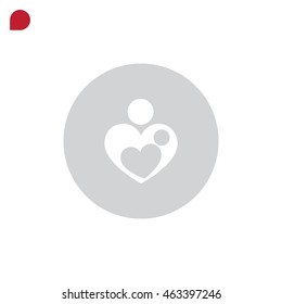  Mother love icon Vector.