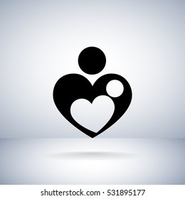  Mother love icon Vector.