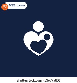  Mother love icon Vector.