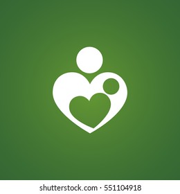  Mother love icon Vector.