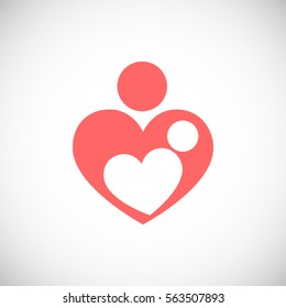  Mother love icon Vector.