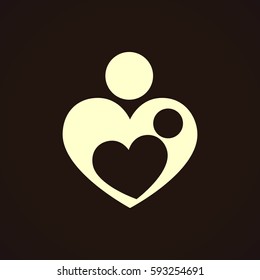  Mother love icon Vector.