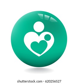  Mother love icon Vector.