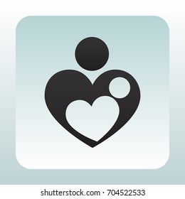  Mother love icon Vector.