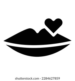 mother love kiss  and heart vector 