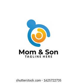 mother love logo icon vector isolated