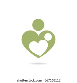 Mother love symbol or icon
