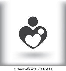 Mother love symbol or icon