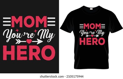 Mother and mom t-shirt design