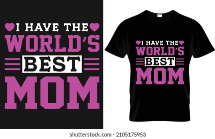 Mother and mom t-shirt design