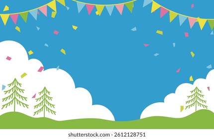 
Mother nature and celebration decoration background illustration