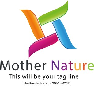 Mother nature logo Free Vector