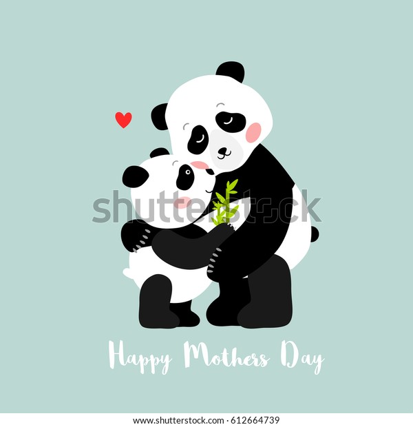 Download Mother Panda Baby Hugging Mothers Day Stock Vector ...