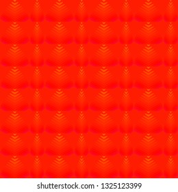 Mother of pearl pattern of red hearts and stripes on a ruby background. Abstract striped pattern of leaves and hearts.