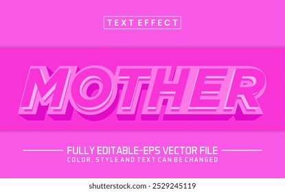 Mother pink font Text effect editable