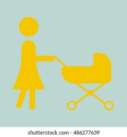 Mother and pram Icon