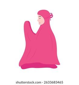 Mãe está rezando ilustração boa para panfletos eventos da comunidade e com tema islâmico