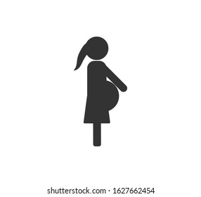 Mother, pregnancy icon. Vector illustration, flat design.