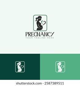 Mother Pregnancy logo design template
