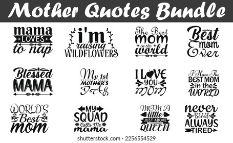 Mother Quotes Bundle, Dog Mom, Funny Fur Mom, Cat Lover, Rescue Mama, Quotes about Mother, 