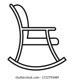 Mother rocking chair icon. Outline mother rocking chair vector icon for web design isolated on white background