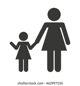 mother silhouette figure isolated icon vector illustration design