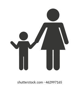 mother silhouette figure isolated icon vector illustration design