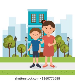 mother with son characters