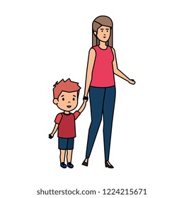 mother with son characters