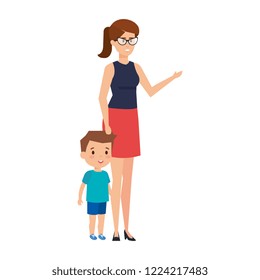 mother with son characters