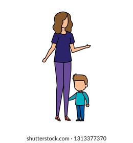 mother with son characters