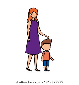 mother with son characters