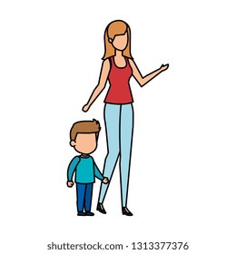 mother with son characters