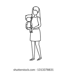mother with son characters