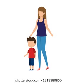mother with son characters