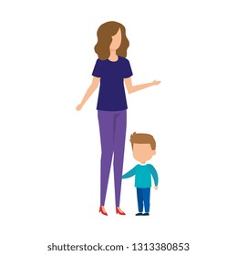 mother with son characters