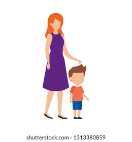 mother with son characters